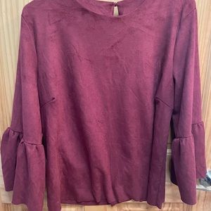 Crop velvet blouse